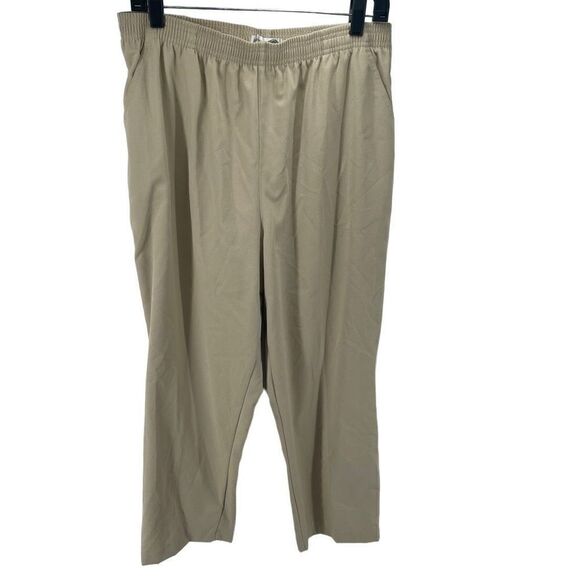 Draper's & Damon's Womens Cropped Pants Elastic Waist Pockets Casual Tan 18P - Picture 5 of 11